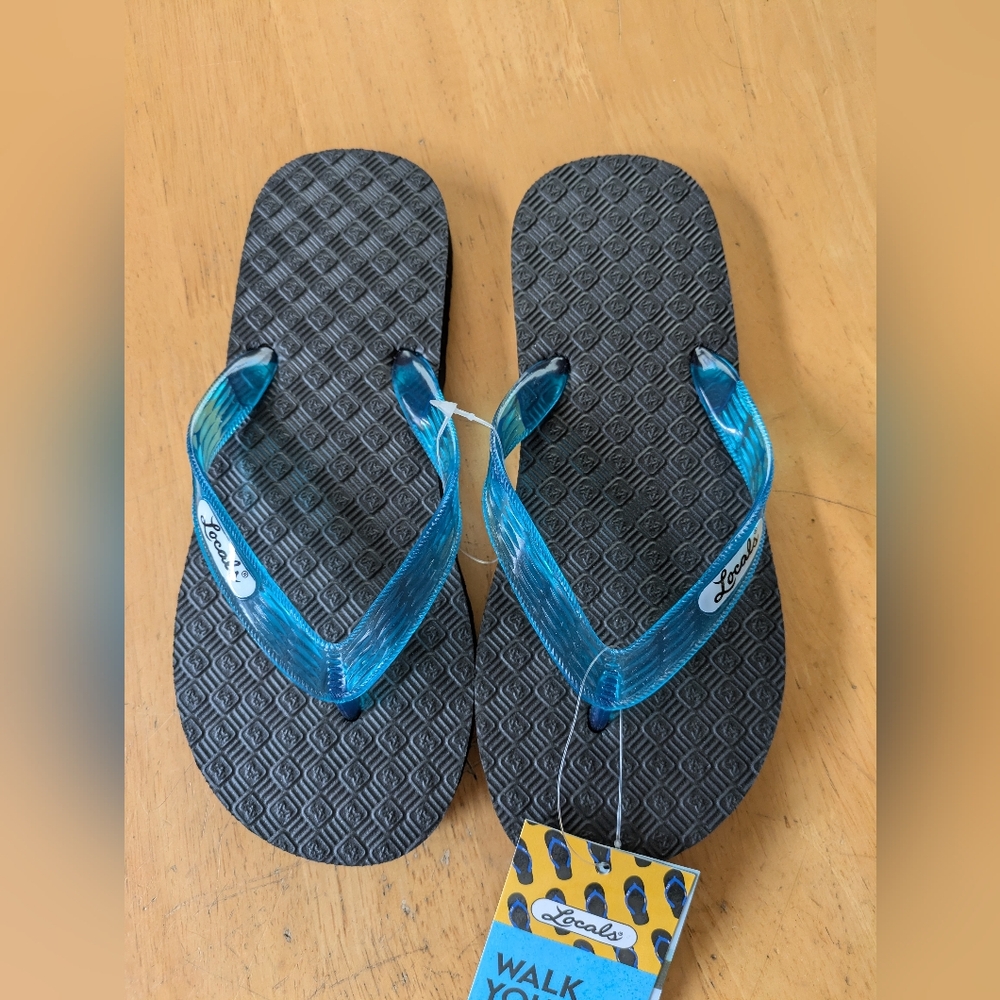 Locals Blue and Black Sandals